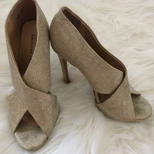 Shimmering Gold Heels